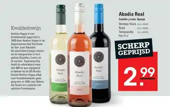 Sligro Abadia Real Verdejo-Viura, Rosé Of Tempranillo Castilla Y León, Spanje aanbieding