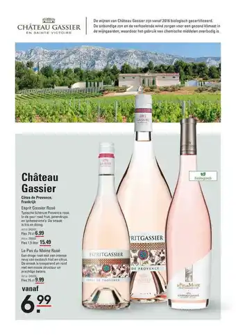 Sligro Château Gassier Esprit Gassier Rosé Of Le Pas Du Moine Rosé Côtes De Provence Frankrijk aanbieding