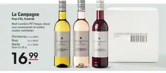 Sligro La Campagne Chardonnay, Rosé Of Merlot Pays D'Oc, Frankrijk aanbieding