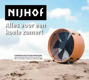 Nijhof Vloerventilator Otto Van Stadler Form aanbieding