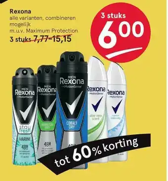 Etos Rexona Tot 60% Korting aanbieding