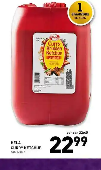 De Kweker Hela Curry Ketchup 12 kilo aanbieding