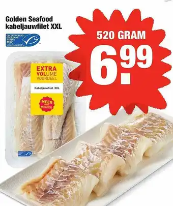 ALDI Golden Seafood Kabeljauwfilet XXL 520g aanbieding