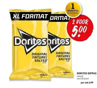 De Kweker Doritos Dippas Naturel 455g aanbieding