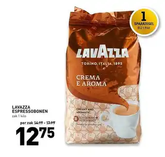 De Kweker Lavazza Espressobonen 1 kilo aanbieding