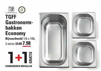 Sligro TGFF Gastronormbakken Economy 1+1 Gratis aanbieding