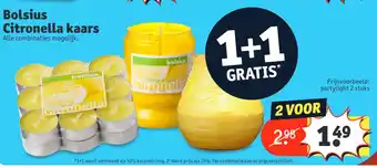 Kruidvat Bolsius Citronella kaars aanbieding