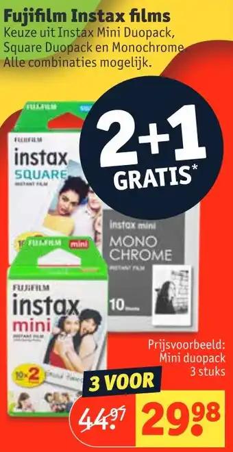 Kruidvat Fujifilm Instax films aanbieding