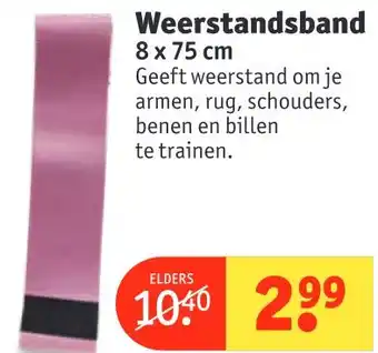 Kruidvat Weerstandsband aanbieding