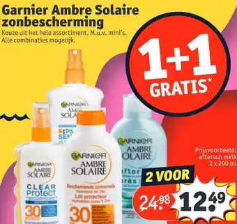 Kruidvat Garnier Ambre Solaire zonbescherming aanbieding