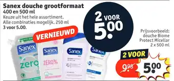 Kruidvat Sanex douche grootformaat aanbieding