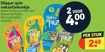 Kruidvat Slipper quiz vakantieboekje aanbieding