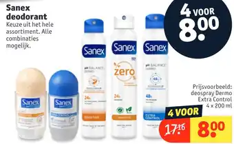 Kruidvat Sanex deodorant aanbieding