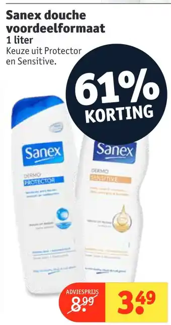 Kruidvat Sanex douche voordeelformaat aanbieding