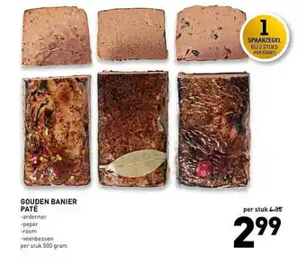 De Kweker Gouden Banier Paté Ardenner, Peper, Room Of Veenbessen aanbieding