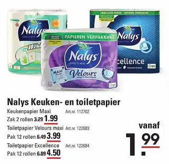 Sligro Nalys Keuken- En Toiletpapier aanbieding