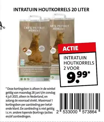 Intratuin Intratuin houtkorrels aanbieding