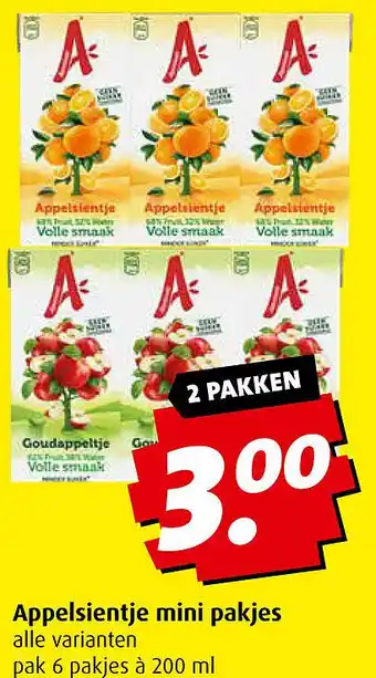 Boni Appelsientje mini pakjes aanbieding