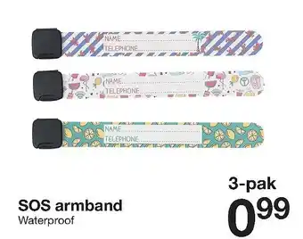 Zeeman SOS armband aanbieding