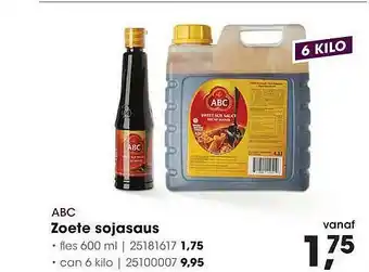 HANOS ABC Zoete Sojasaus aanbieding