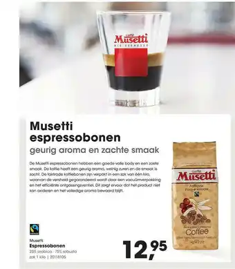 HANOS Musetti Espressobonen aanbieding