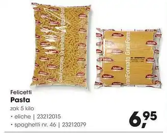 HANOS Felicetti Pasta Eliche Of Spaghetti Nr. 46 5 kilo aanbieding