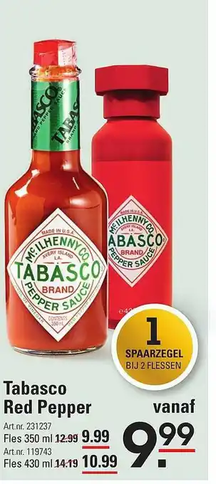 Sligro Tabasco Red Pepper aanbieding