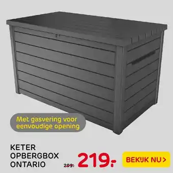 Praxis Keter Opbergbox Ontario aanbieding