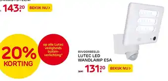 Praxis Lutec LED wandlamp ESA aanbieding