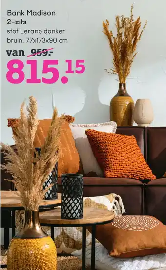 Leen Bakker Bank Madison 2-zits aanbieding
