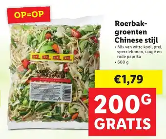 Lidl Roerbakgroenten 600g aanbieding