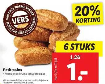 Lidl Petit pains 6st aanbieding