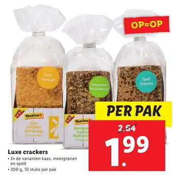 Lidl Luxe crackers 300g aanbieding