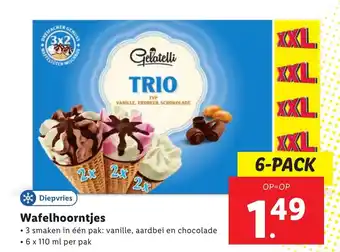 Lidl Gelatelli Trio 6*110ml aanbieding