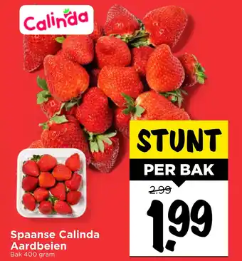 Vomar Voordeelmarkt Spaanse Calinda Aardbeien 400gram aanbieding