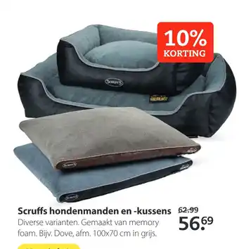 Boerenbond Scruffs hondenmanden en -kussens aanbieding