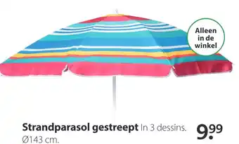 Boerenbond Strandparasol gestreept aanbieding