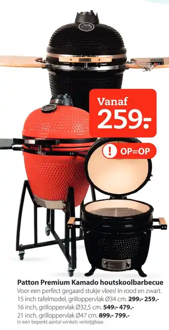 Boerenbond Patton Premium Kamado houtskoolbarbecue aanbieding