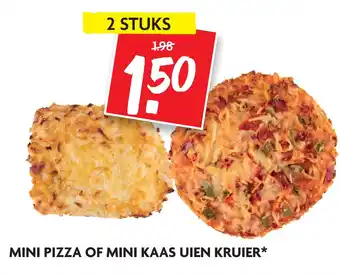 Dekamarkt Mini pizza of mini kaas uien kruier* aanbieding