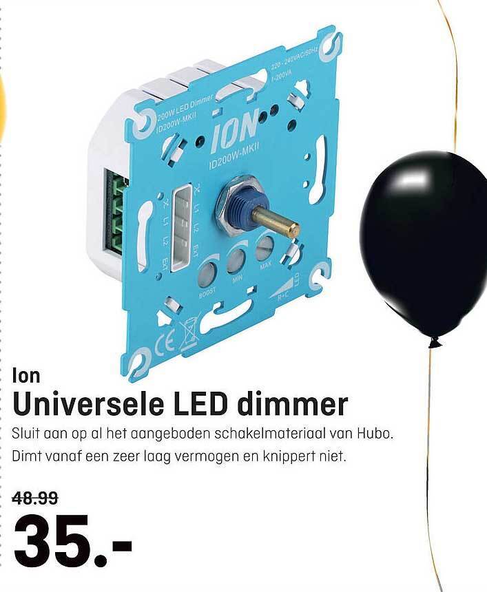 Ion universele led dimmer aanbieding bij Hubo
