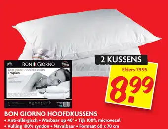 Dekamarkt BON GIORNO HOOFDKUSSENS aanbieding