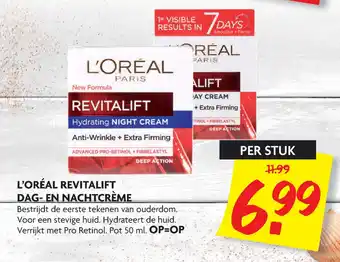 Dekamarkt L'ORÉAL REVITALIFT DAG- EN NACHTCRÈME aanbieding