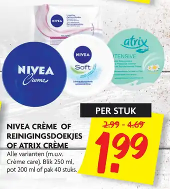 Dekamarkt NIVEA CRÈME OF REINIGINGSDOEKJES aanbieding