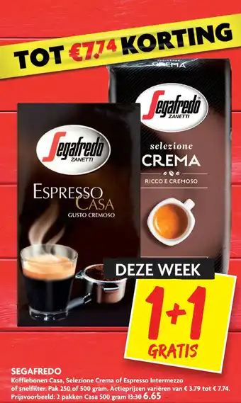 Dekamarkt SEGAFREDO aanbieding