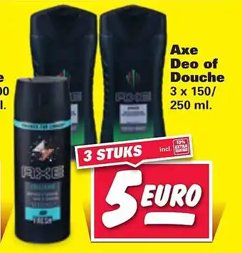 Nettorama Axe Deo of Douche 250ml aanbieding