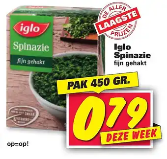 Nettorama Iglo Spinazie 450gram aanbieding