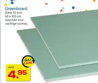 Kluswijs Greenboard aanbieding