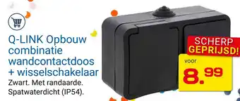 Kluswijs Q-LINK Opbouw combinatie wandcontactdoos aanbieding