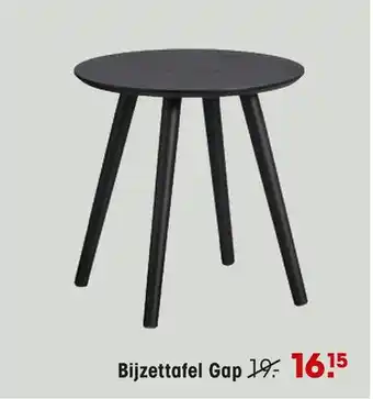 Kwantum Bijzettafel Gap Zwart aanbieding