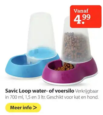 Pets Place Savic Loop water- of voersilo aanbieding